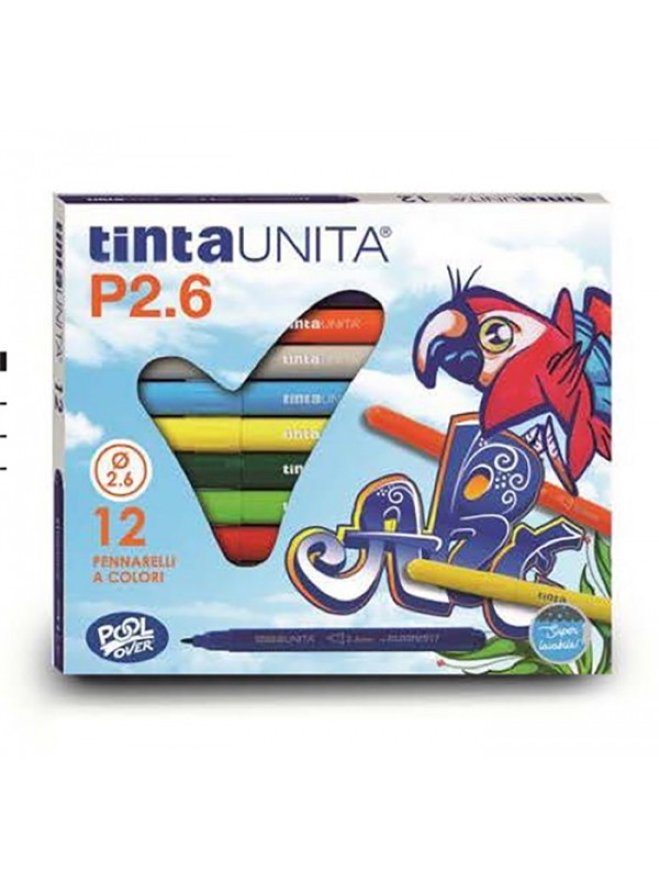 Pennarelli a spirito 12 pz Tinta Unita - Colori Super lavabili punta 2.8mm