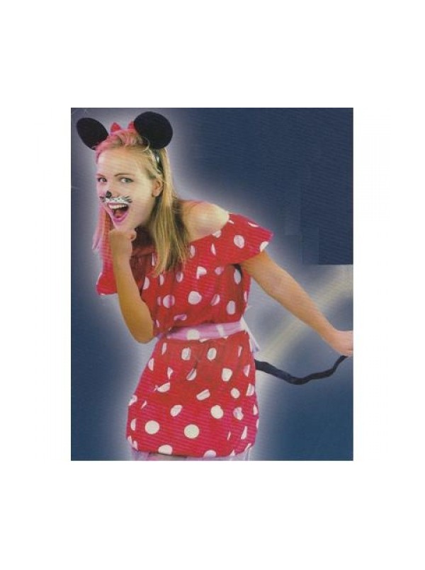 Costume Bambina Minnie Tg 5-7 anni Vestito Carnevale Topolina