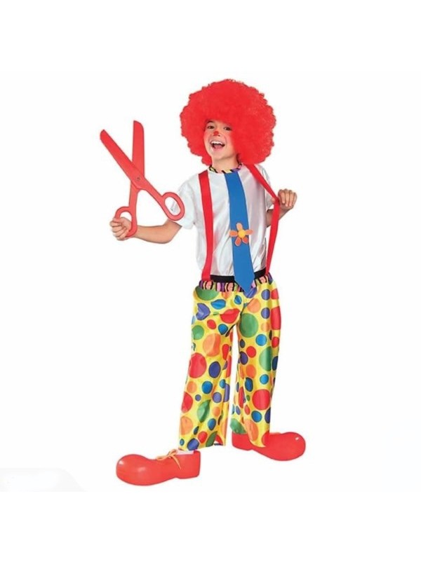 Vestito Bambina Pagliaccio Tg. 3-4 Anni Clown Vestito Carnevale clown