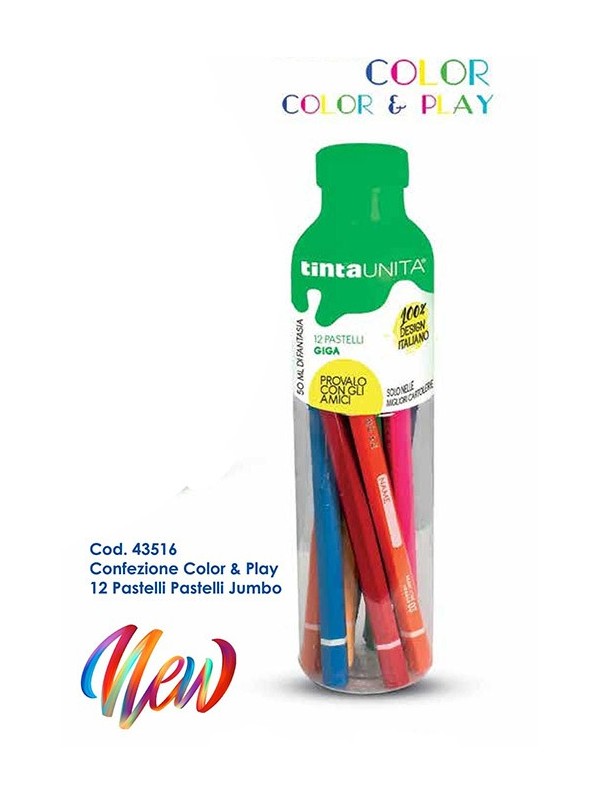 Pastelli Tinta Unita Big 6.0 confezioni da 6 colori