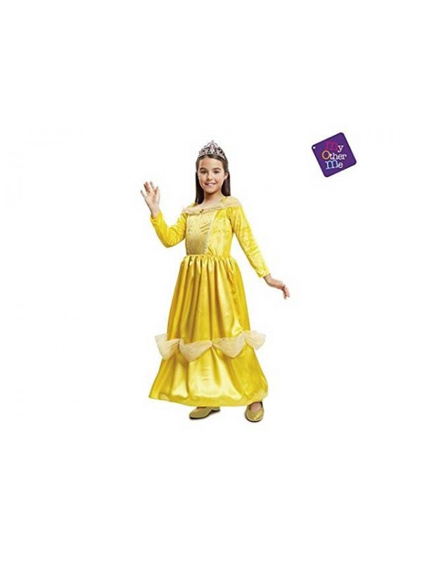 Costume Principessa Belle 7-12 anni Giallo vestito di carnevale da bambina