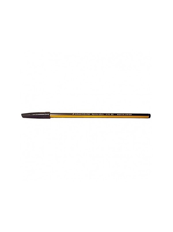Penna STAEDTLER NERA Punta media - Fusto nero e giallo, Noris Stick 434  Penna a sfera Stick