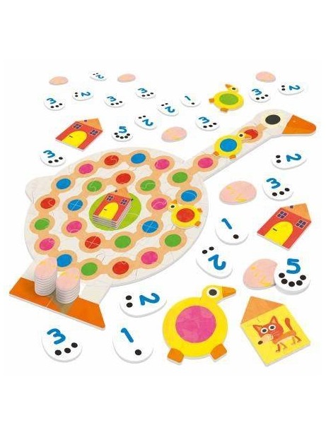 Gioco educativo per bambini Headu Conta 123 gioco dell'oca Montessori