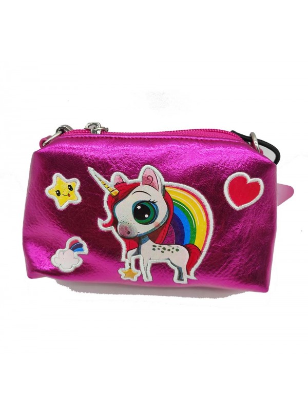 Mini Bag Borsetta con Tracolla Bambina Unicorno - Tinta Unita Glamour Baby  Girl