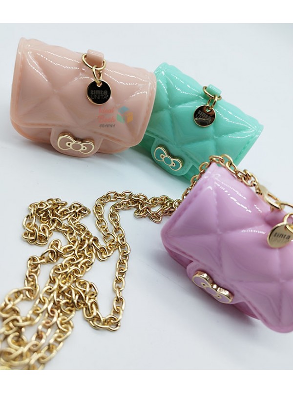 Porta monete spiccioli Mini Bag Tinta Unita Hello Kitty Vernice
