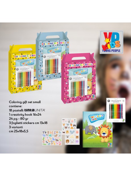 Activity Set per bambini Album da colorare + 24 pastelli +