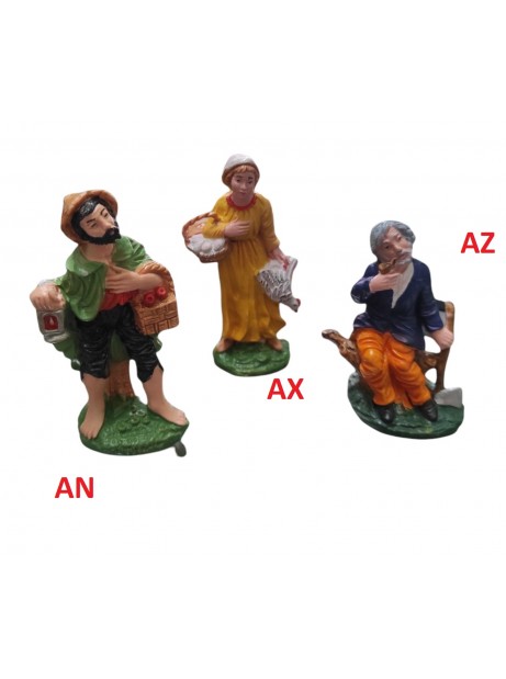 Statuine pastori per Presepe altezza 12cm lavori pastorelli in