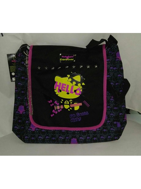 Alunni cute hello kitty PU borsa a tracolla lucida ragazza 3-10