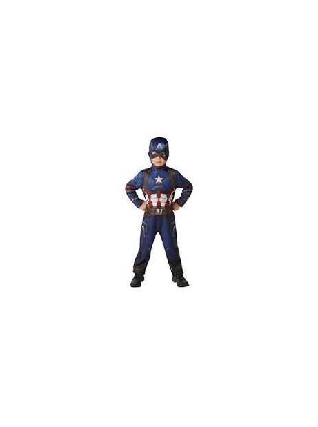 Costume Capitan America Marvel Vestito Carnevale Bambino